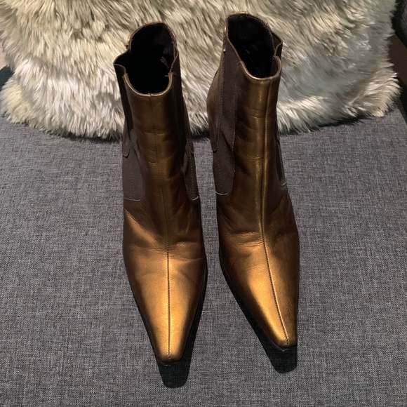 Donald J. Pliner Metallic Ankle Boots - Picture 1 of 16